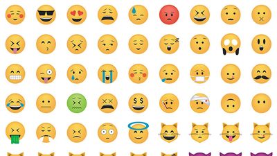 Set of emoticon. Smile icon set.